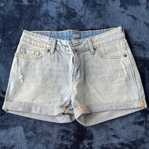 BDG Light Wash Denim Cuffed Shorts